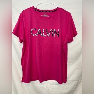 Calvin Klein T-Shirt Women’s 2XL Pink Short Sleeve